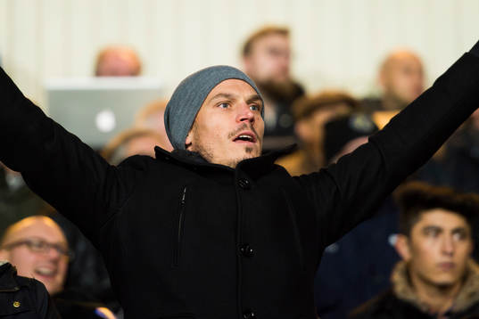 Malmö FFs Markus Rosenberg på läktaren