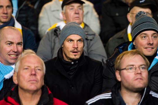 Malmö FFs Markus Rosenberg på läktaren