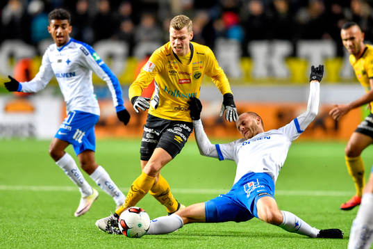 Elfsborgs Viktor Claesson och Norrköpings Daniel Sjölund