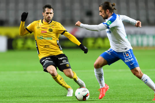 Elfsborgs Emir Bajrami och Norrköpings Christopher Telo
