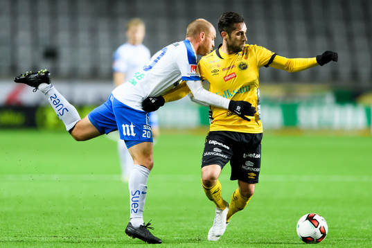 Elfsborgs Emir Bajrami och Norrköpings Daniel Sjölund