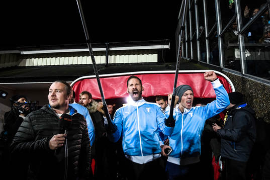 Malmö FFs målvakt Johan Wiland jublar