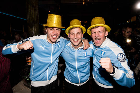 Malmö FFs Mattias Svanberg, Erik Andersson och Teddy
