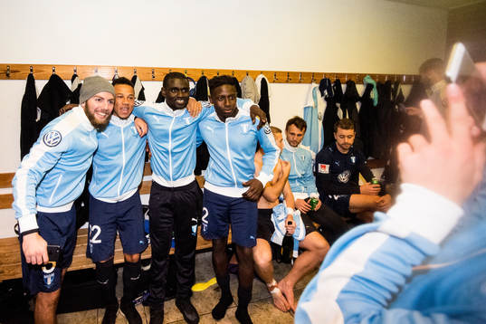 Malmö FFs Erdal Rakip, Tobias Sana, Enock Kofi Adu och Pa