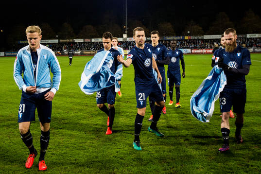 Malmö FFs Franz Brorsson, Andreas Vindheim, Kari Arnason,
