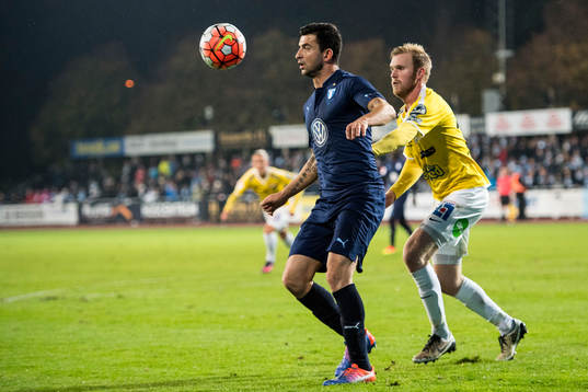 Malmö FFs Behrang Safari och Falkenbergs Per Karlsson