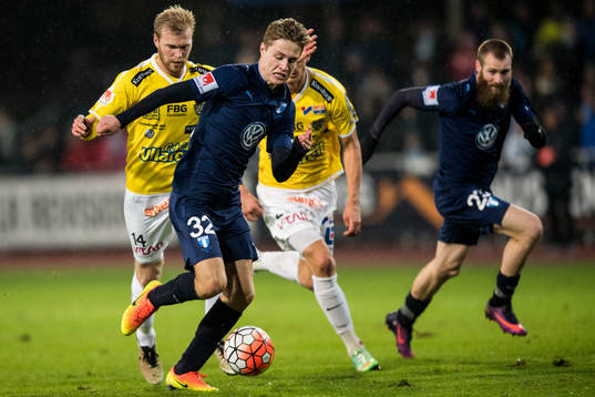 Malmö FFs Mattias Svanberg och Falkenbergs Per Karlsson