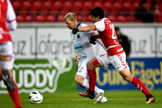 Gefles Jonas Lantto och Kalmars Romário Pereira Sipião