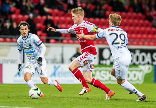Kalmars Rasmus Elm  och Gefles Simon Skrabb samt Martin