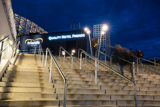 Exteriör av Friends Arena
