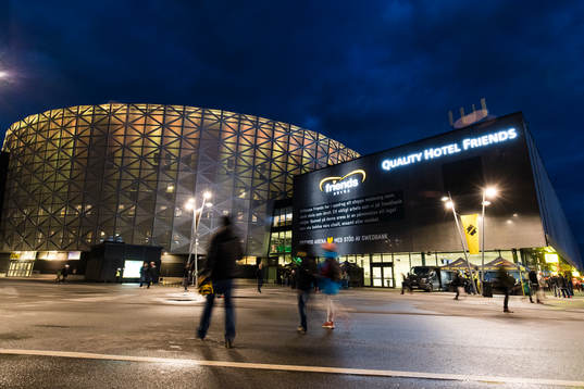 Exteriör av Friends Arena
