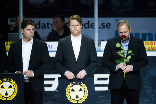 Brynäs tidigare spelare Ove Molin, Andreas Dackell och