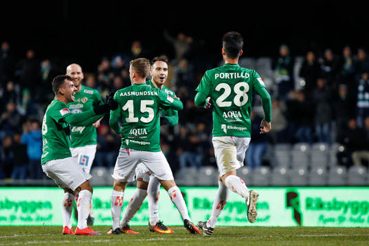 Jönköpings Stian Aasmundsen jublar