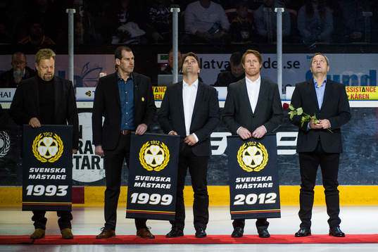 Brynäs tidigare spelare Janne Larsson, Ove Molin, Andreas