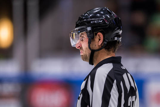 Domare Mikael Sjöqvist grinar illa