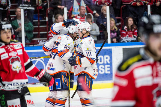 Växjös Robert Rosén, Ville Leino och Tuomas Kiiskinen