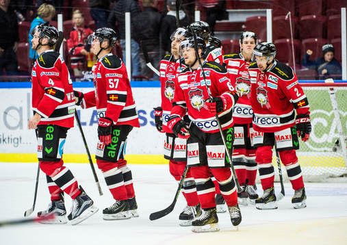 Malmö Redhawks Nils Andersson och Nicklas Jadeland i