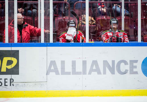 Malmö Redhawks Nichlas Hardt och Jens Olsson deppar i