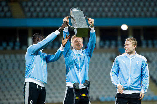 Malmö FFs Enock Kofi Adu, Anders Christiansen och Oscar