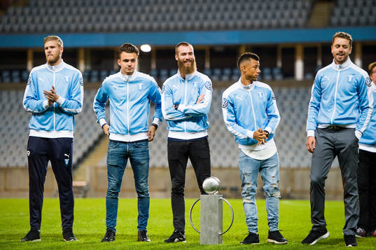 Malmö FFs målvakt Fredrik Andersson, Andreas Vindheim, Jo