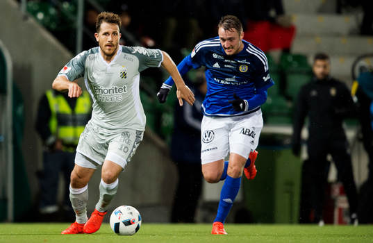 IFK Göteborgs Tobias Hysén och Sundsvalls Smajl Suljevic