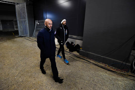 Djurgårdens tränare Mark Dempsey Helsingborgs manager