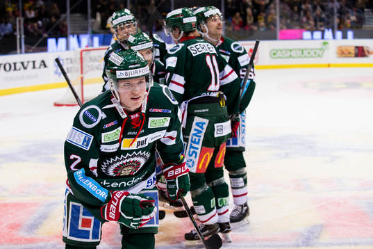 Frölundas Johannes Johannessen jublar