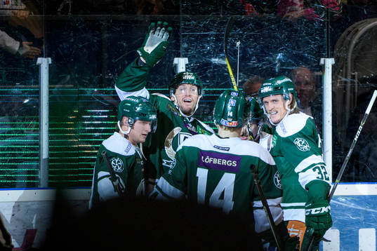 Färjestads Marcus Nilsson, Ole-Kristian Tollefsen och