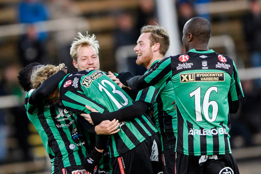 Varbergs spelare jublar