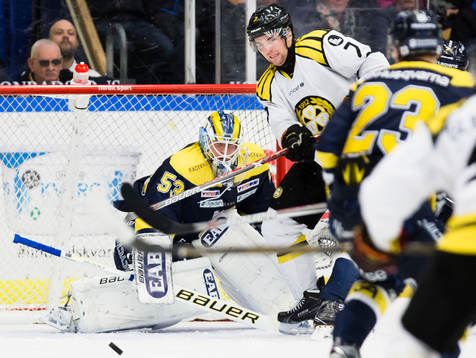 s målvakt Fredrik Pettersson-Wentzel och Brynäs Ponthus