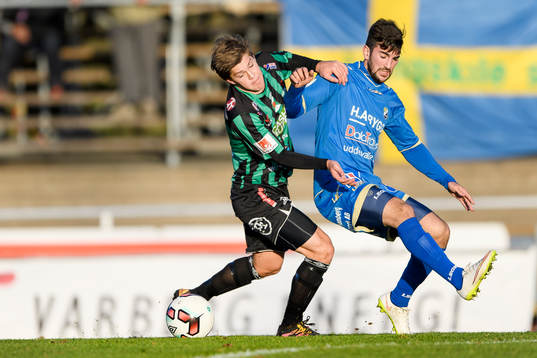 Varbergs Joel Palmquist och Ljungskiles Allan Mohideen