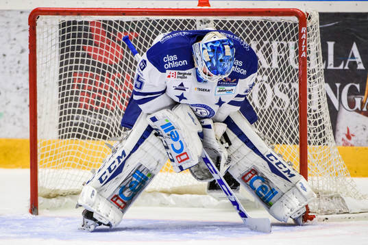 Leksands målvakt Atte Engren deppar