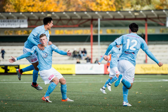 Malmös Teddy Bergqvist, Isak Redzic och Samuel Adrian