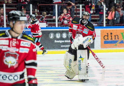 Malmö Redhawks målvakt Cristopher Nihlstorp  deppar
