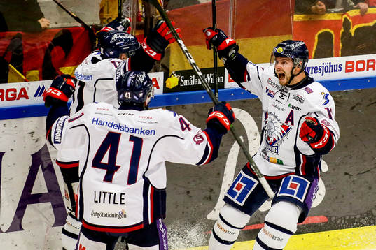Linköpings Broc Little , Garret Roe och Andrew Gordon