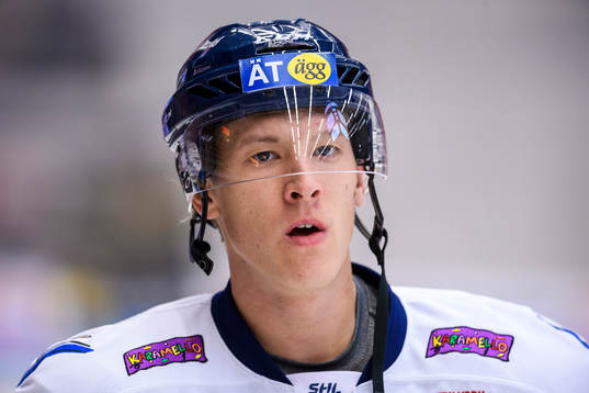 Linköpings Emil Sylvegård på uppvärmningen