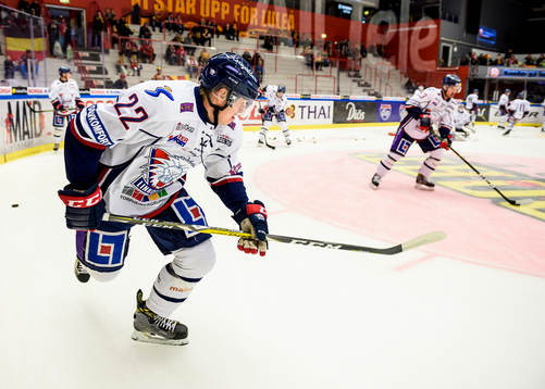 Linköpings Vilmos Gallo på uppvärmningen