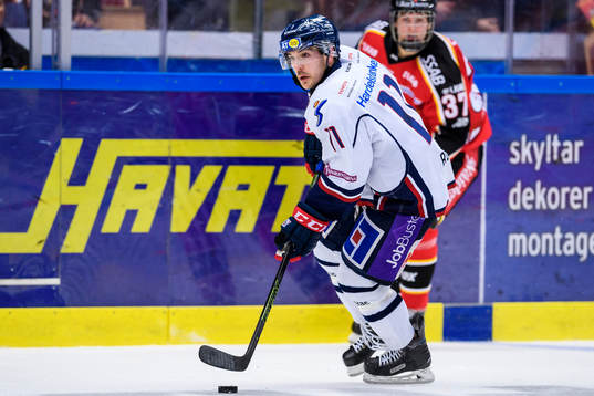 Linköpings Garret Roe med pucken