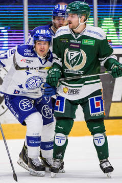 Leksands Eric Castonguay och Färjestads Mikael Wikstrand