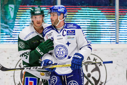 Färjestads Magnus Nygren och Leksands Jesper Ollas