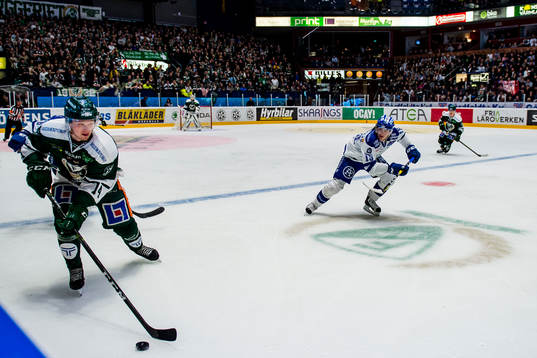 Färjestads Rasmus Asplund och Leksands Johan Porsberger