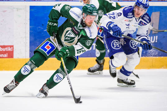 Färjestads Alexander Johansson och Leksands Martin