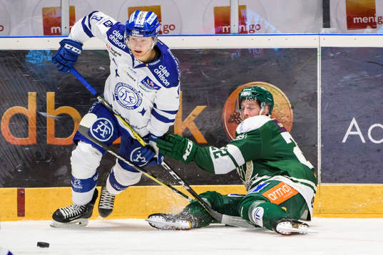 Leksands Daniel Bertov och Färjestads Per Åslund