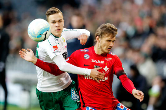 Hammarbys Dusan Jajic och Norrköpings Linus Wahlqvist