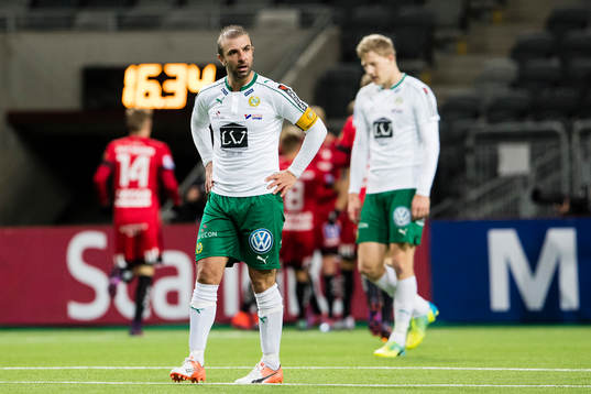 Hammarbys Kennedy Bakircioglu och Lars Saetra deppar