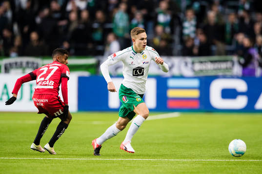 Norrköpings Tesfaldet Tekie och Hammarbys Dusan Jajic