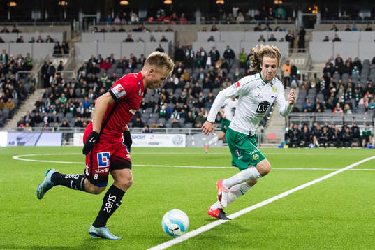 Norrköpings Nicklas Bärkroth och Hammarbys Fredrik