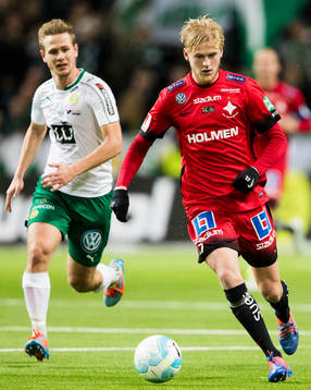 Hammarbys Erik Israelsson och Norrköpings Karl Holmberg