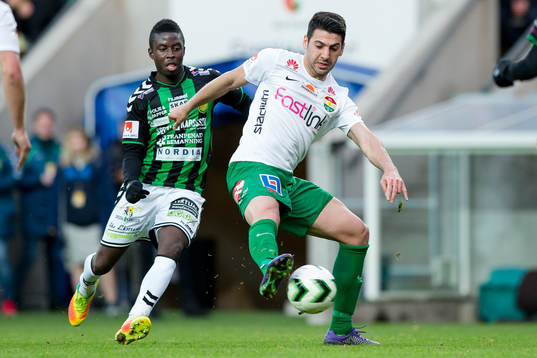 GAIS Kieron Cadogan och Dalkurds Mirkan Aydin