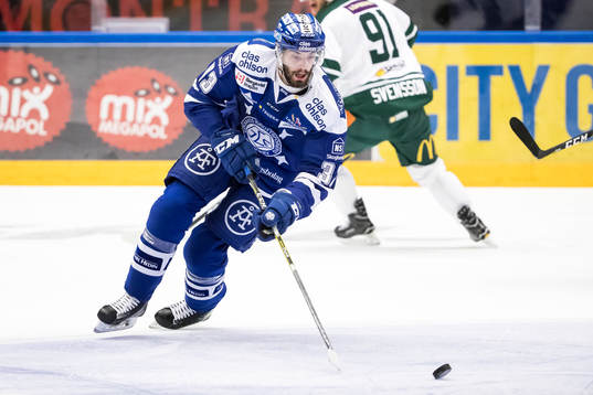 Leksands Markus Lauridsen  i ishockeymatchen i SHL mellan